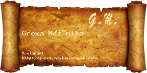 Grexa Mónika névjegykártya